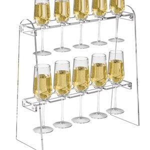 Clear Acrylic Champagne Glass Holder